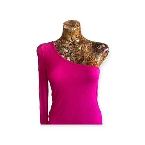 Lucca Couture top pink one shoulder medium - Picture 2 of 7